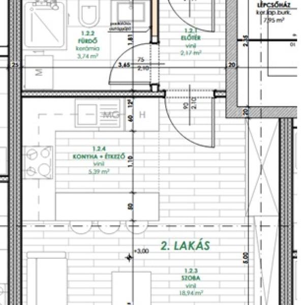 A épület: 2. lakás