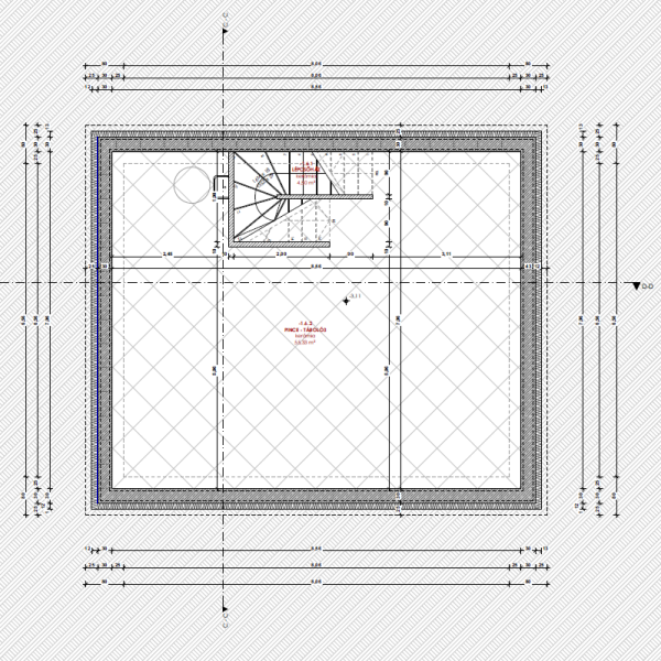 B épület: Pinceszint